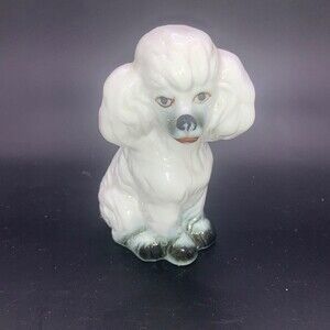 Vintage Bone China White Poodle